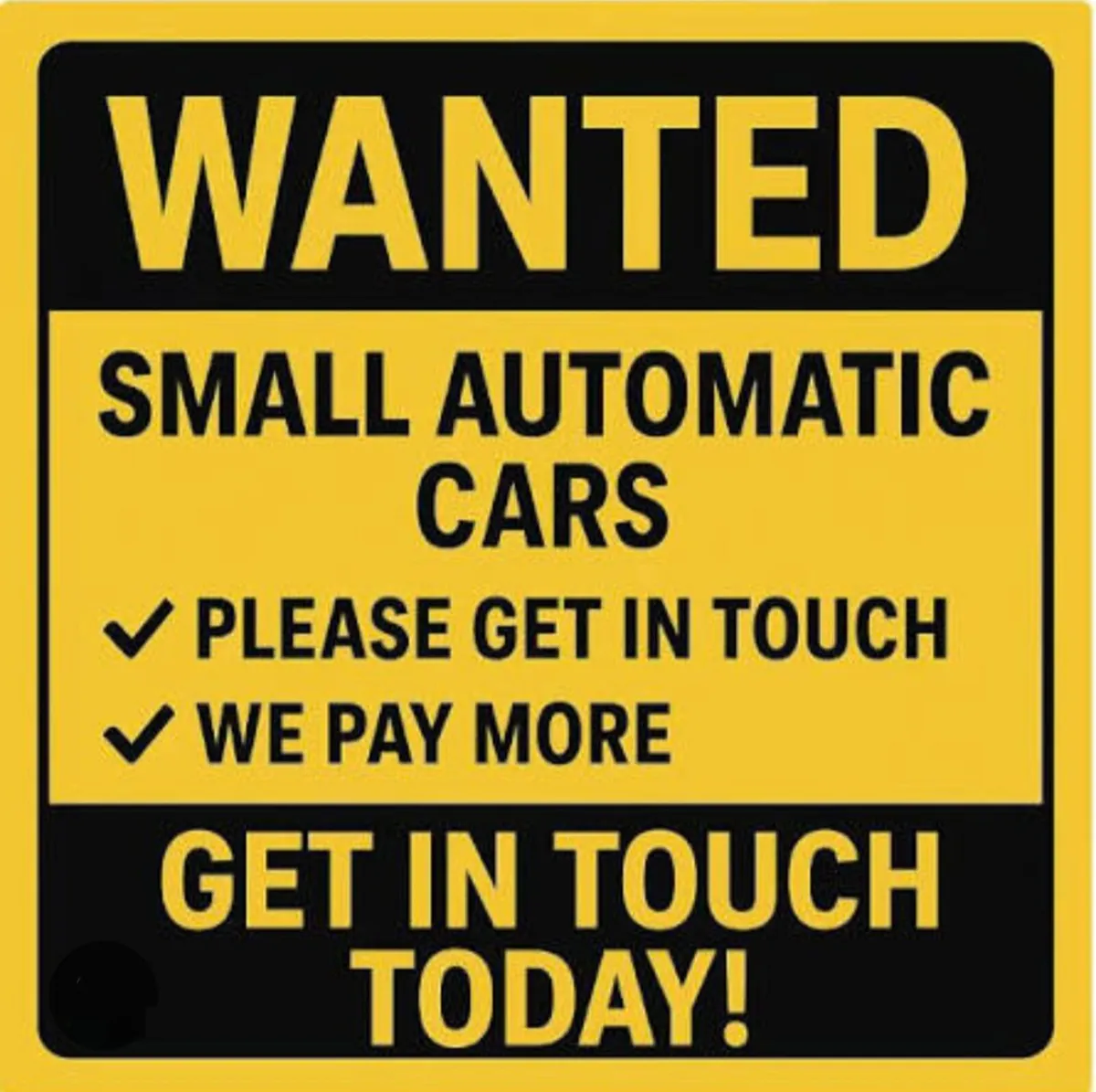 💸💸 AUTOMATIC VEHICLES WANTED💸💸
