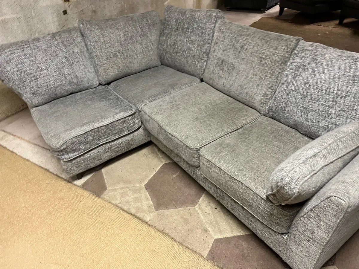 Grey corner sofa set L shaped - Image 1