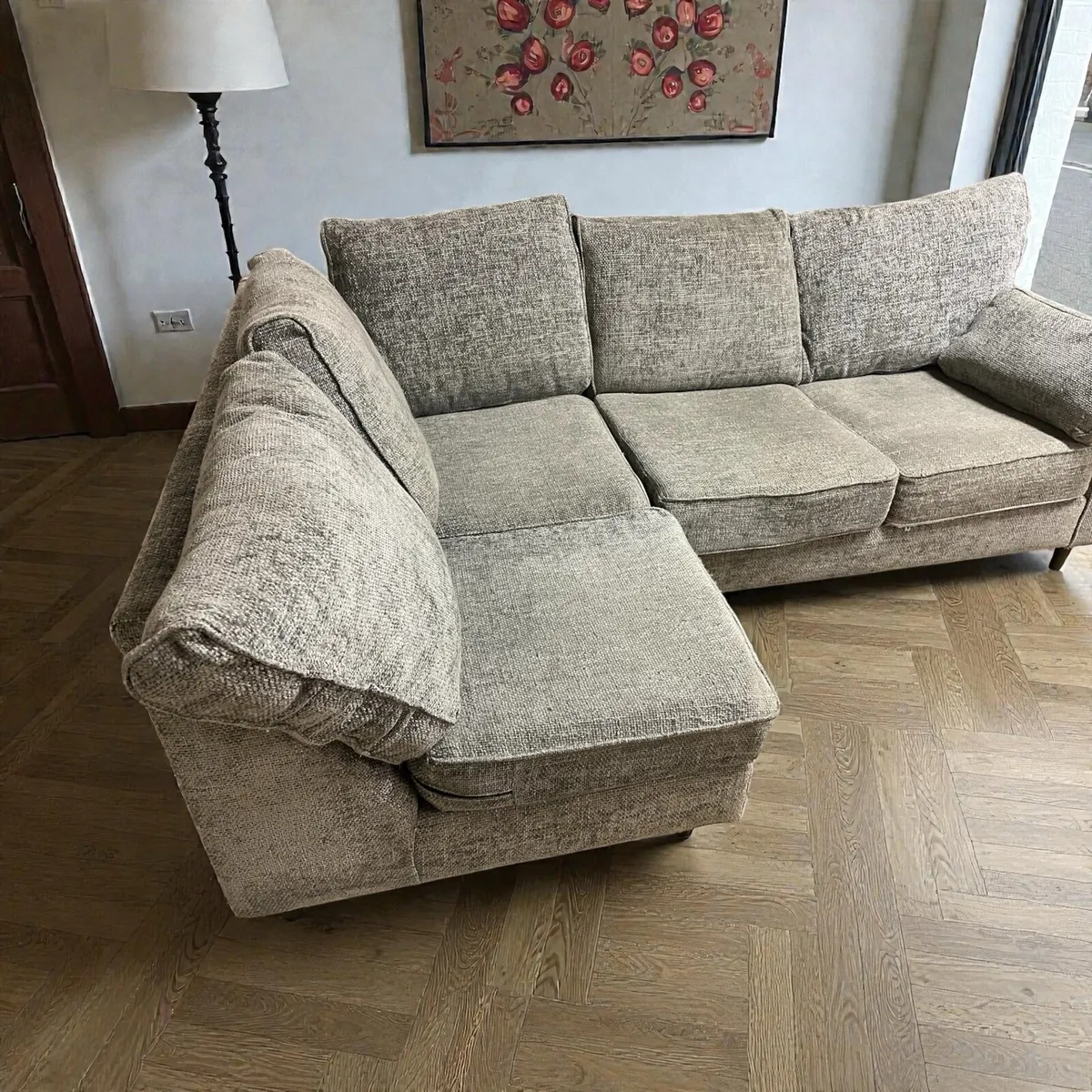 Grey corner sofa set L shaped - Image 3