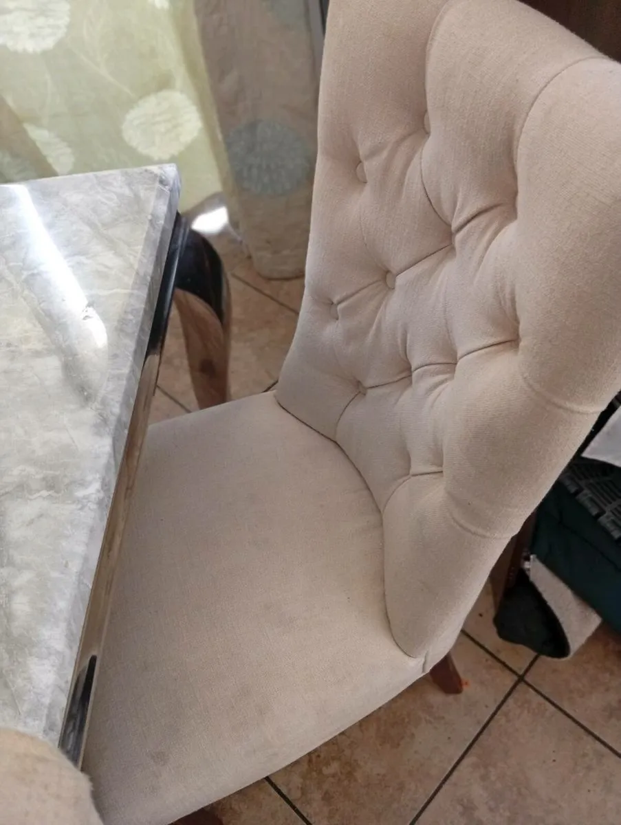 Marble Dining Table & 4 chairs - Image 1