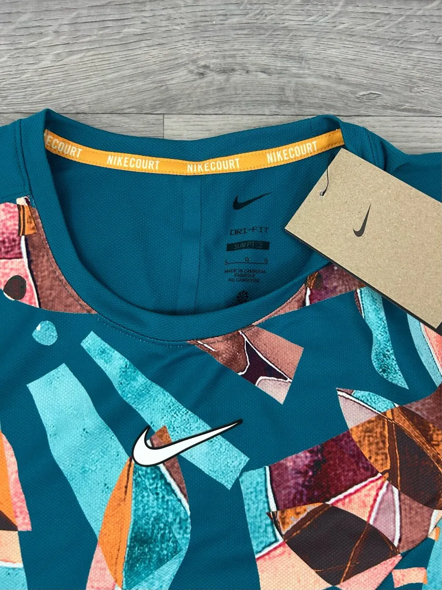NEW Nike Court Advantage Tennis Shirt Mens L - Image 3