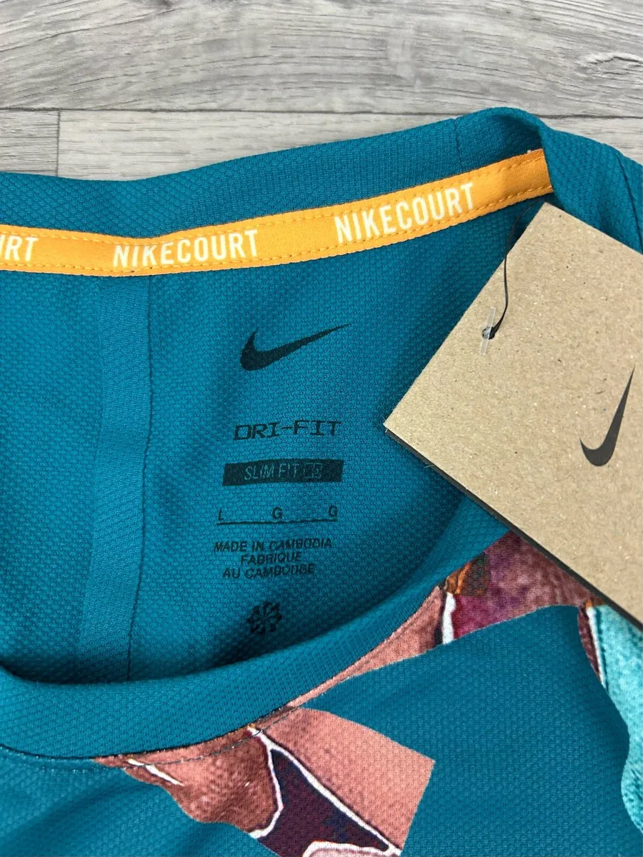 NEW Nike Court Advantage Tennis Shirt Mens L - Image 4