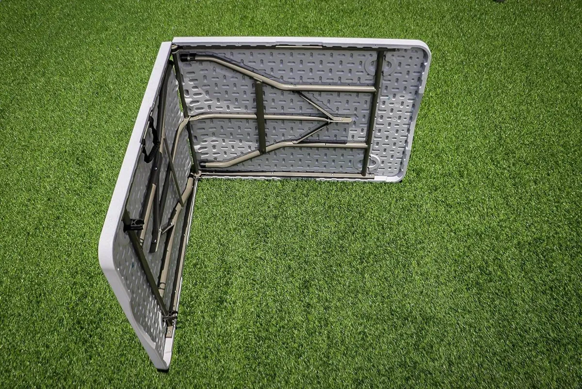 6ft 180cm Heavy Duty Folding Table Camping, Picnic - Image 4