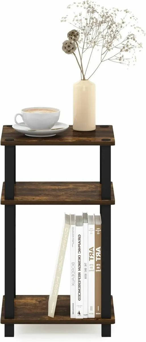 Side Table, 3-Tier Open Shelf End Table - Image 4