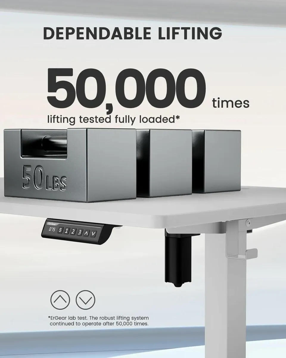 Electric Standing Desk Height Adjustable 120x60cm - Image 2