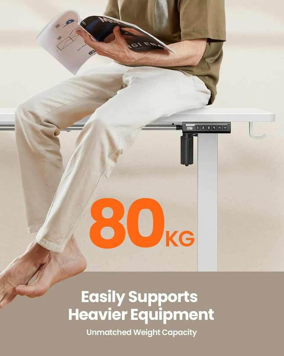 Electric Standing Desk Height Adjustable 120x60cm - Image 2