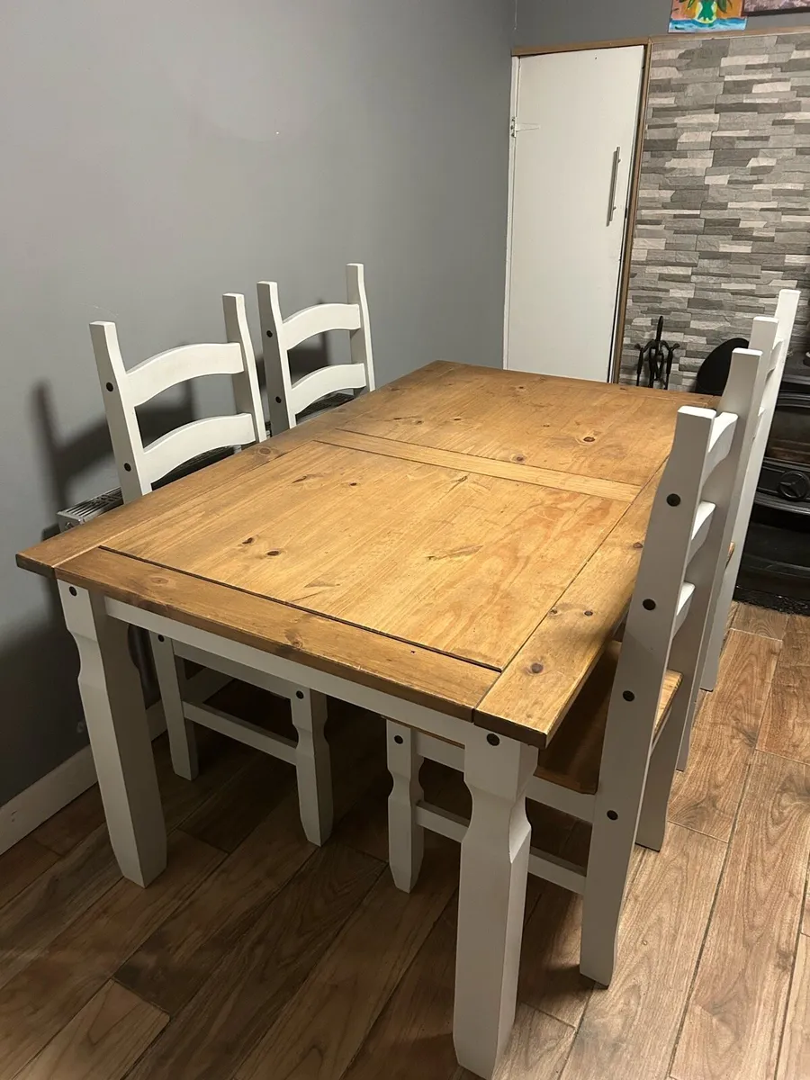 Dining table and six chairs - Image 1