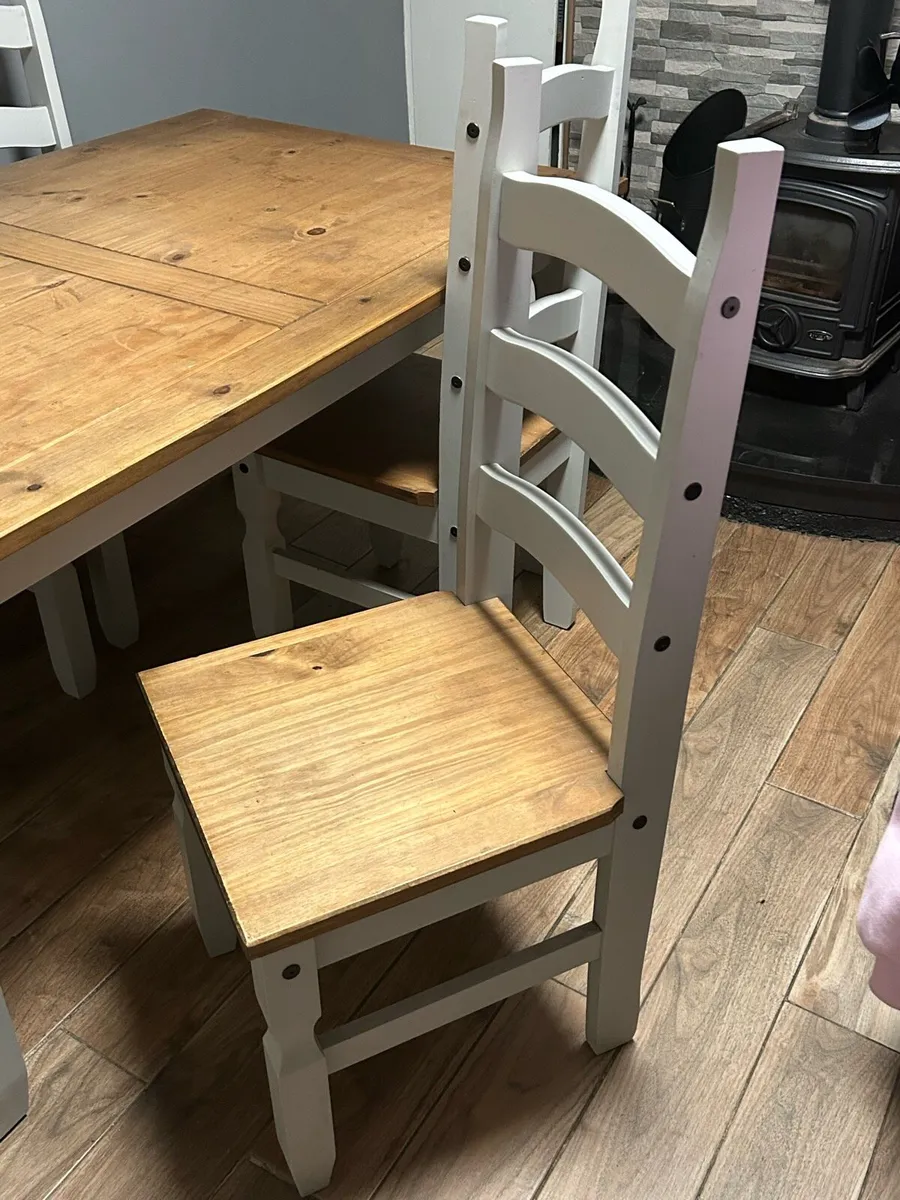 Dining table and six chairs - Image 2