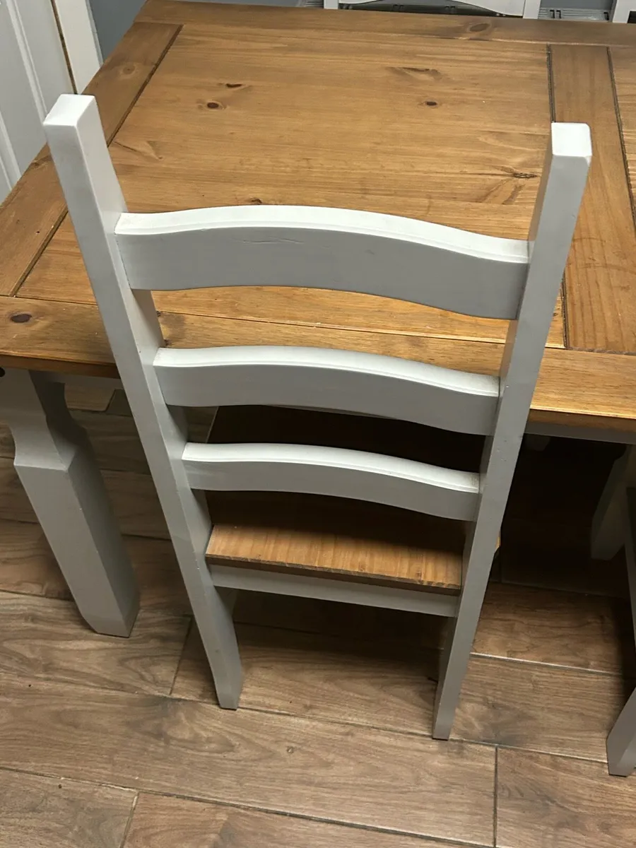 Dining table and six chairs - Image 3