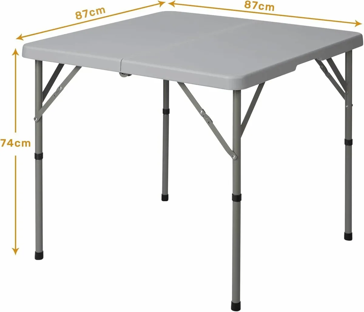 Square Folding Table 87cm Garden Dining Table - Image 2