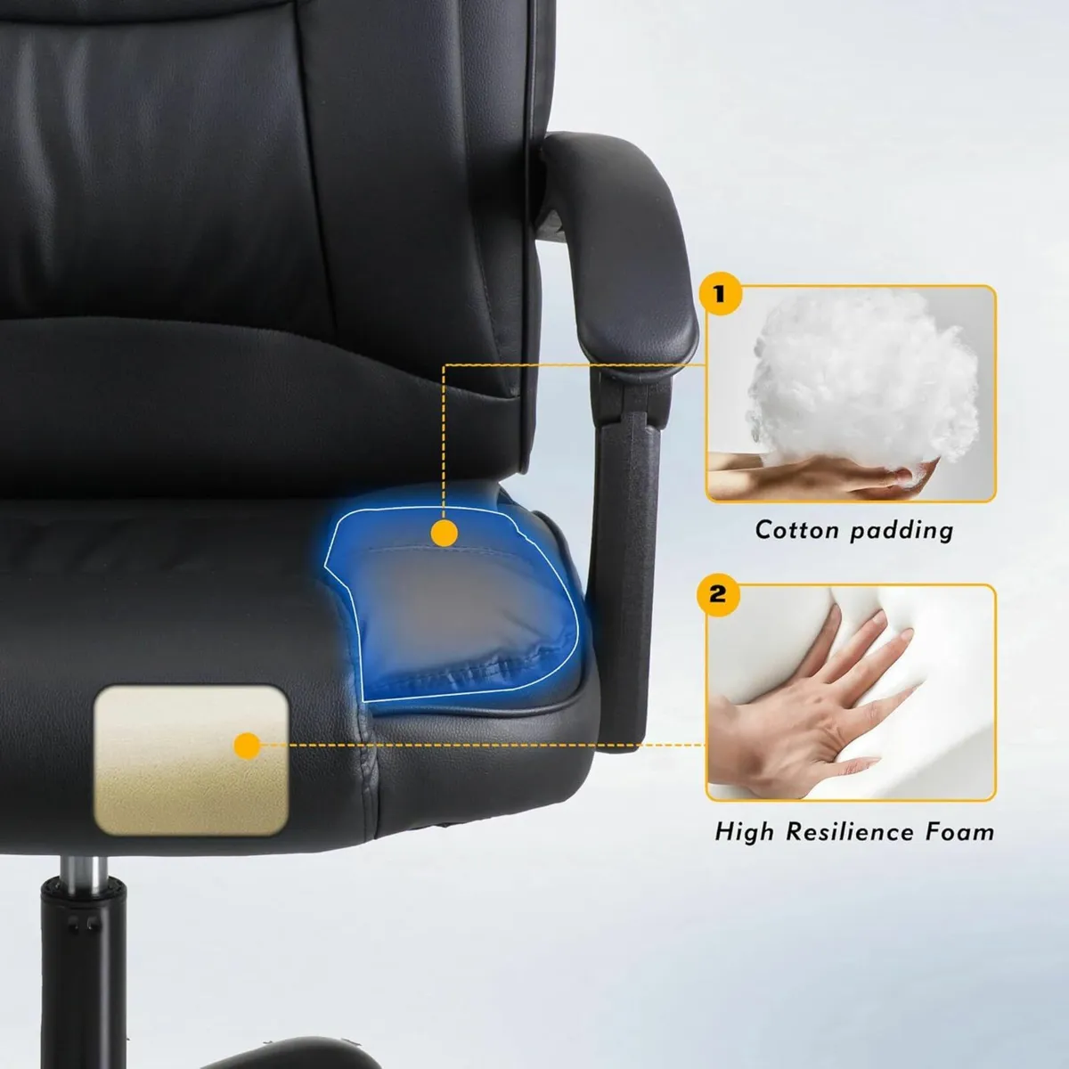 High-back ergonomic office swivel chair gaming - Image 3