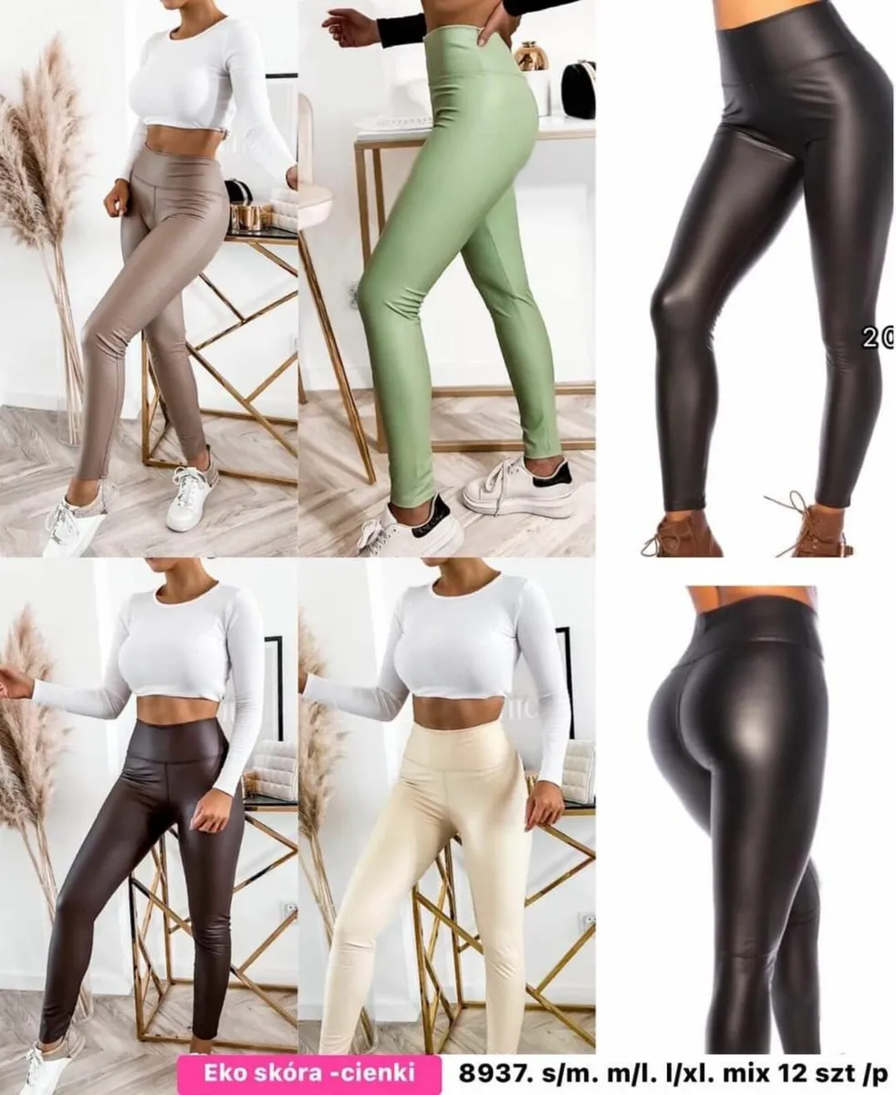 High Waist PU Leggings 6-16 - Image 2