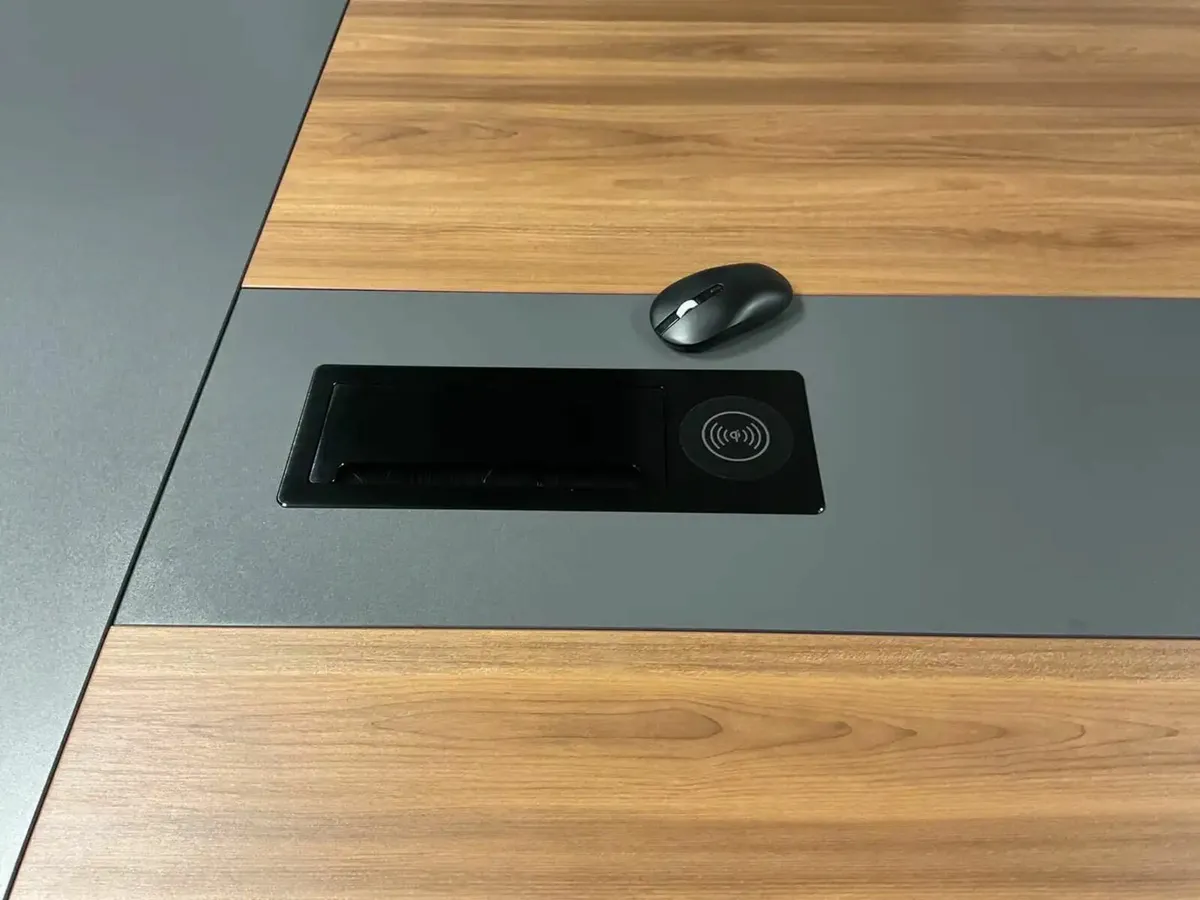 Large Boardroom / Conference Table + 10 Ergonomic - Image 1