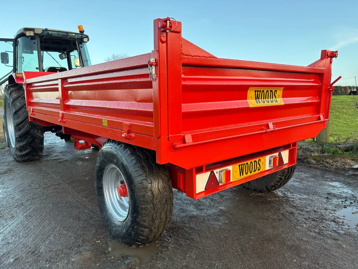 11x 7 woods steel tipping trailer - Image 2