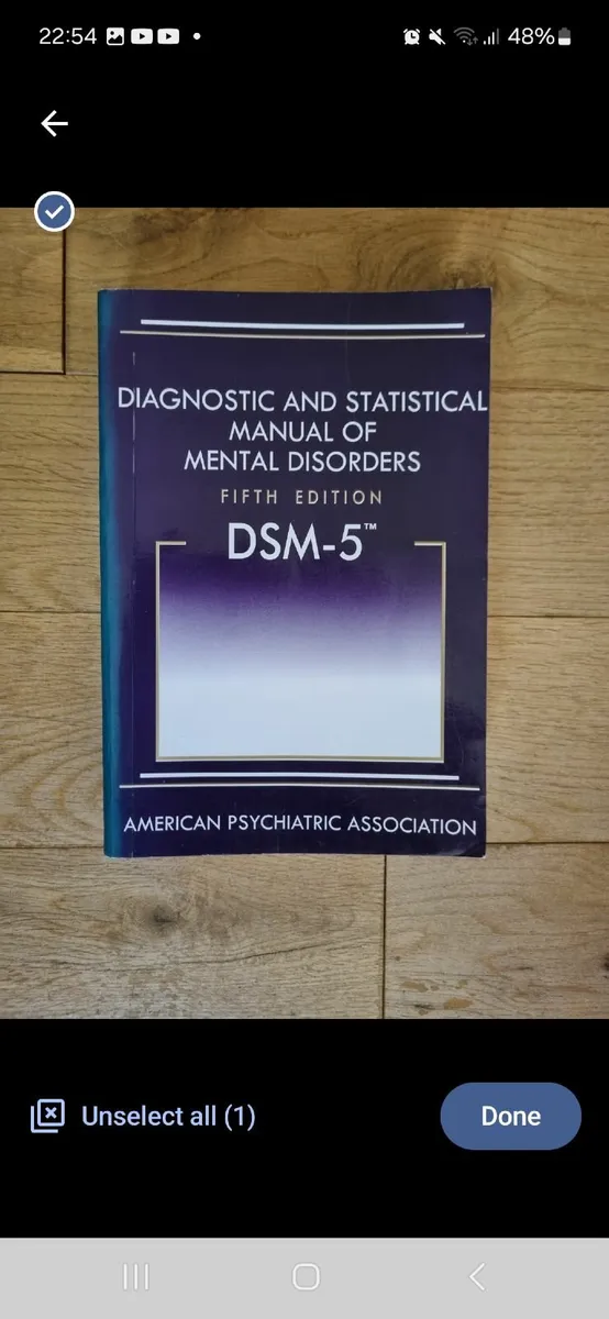 Diagnostic Statistical Manual of Mental Disorders