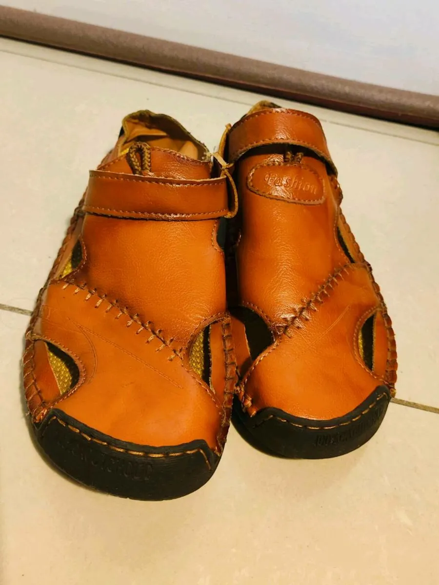 Brown Leather Sandals Size EU 40 - Image 1