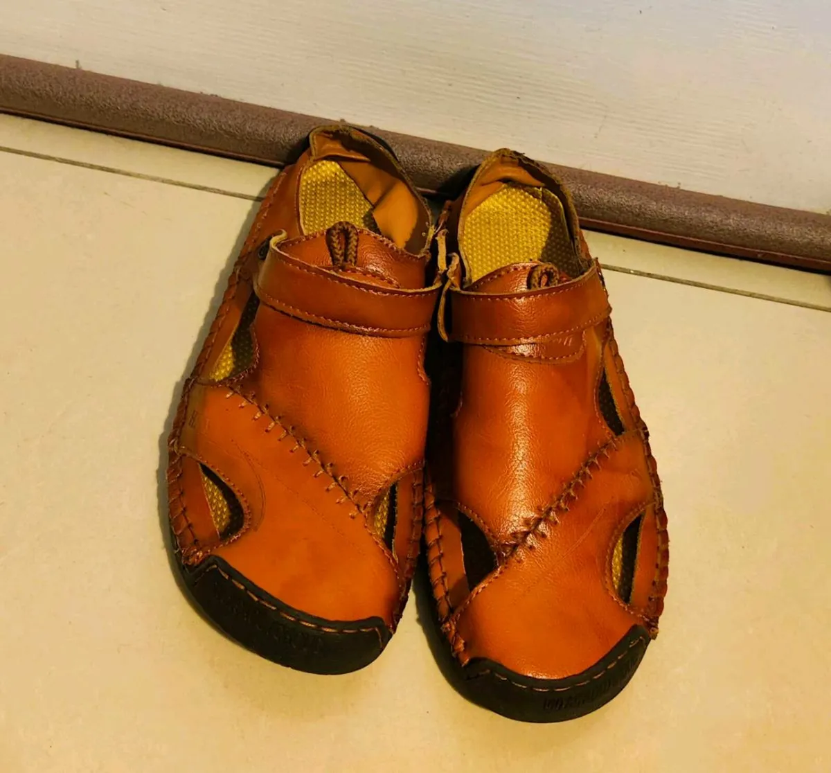 Brown Leather Sandals Size EU 40 - Image 2