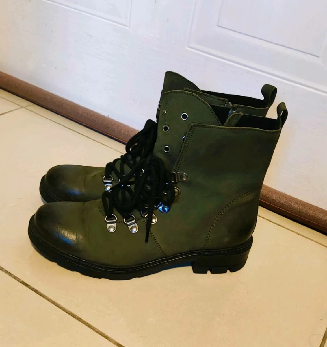 Green Combat Boots Size 38 (EU) - Image 4