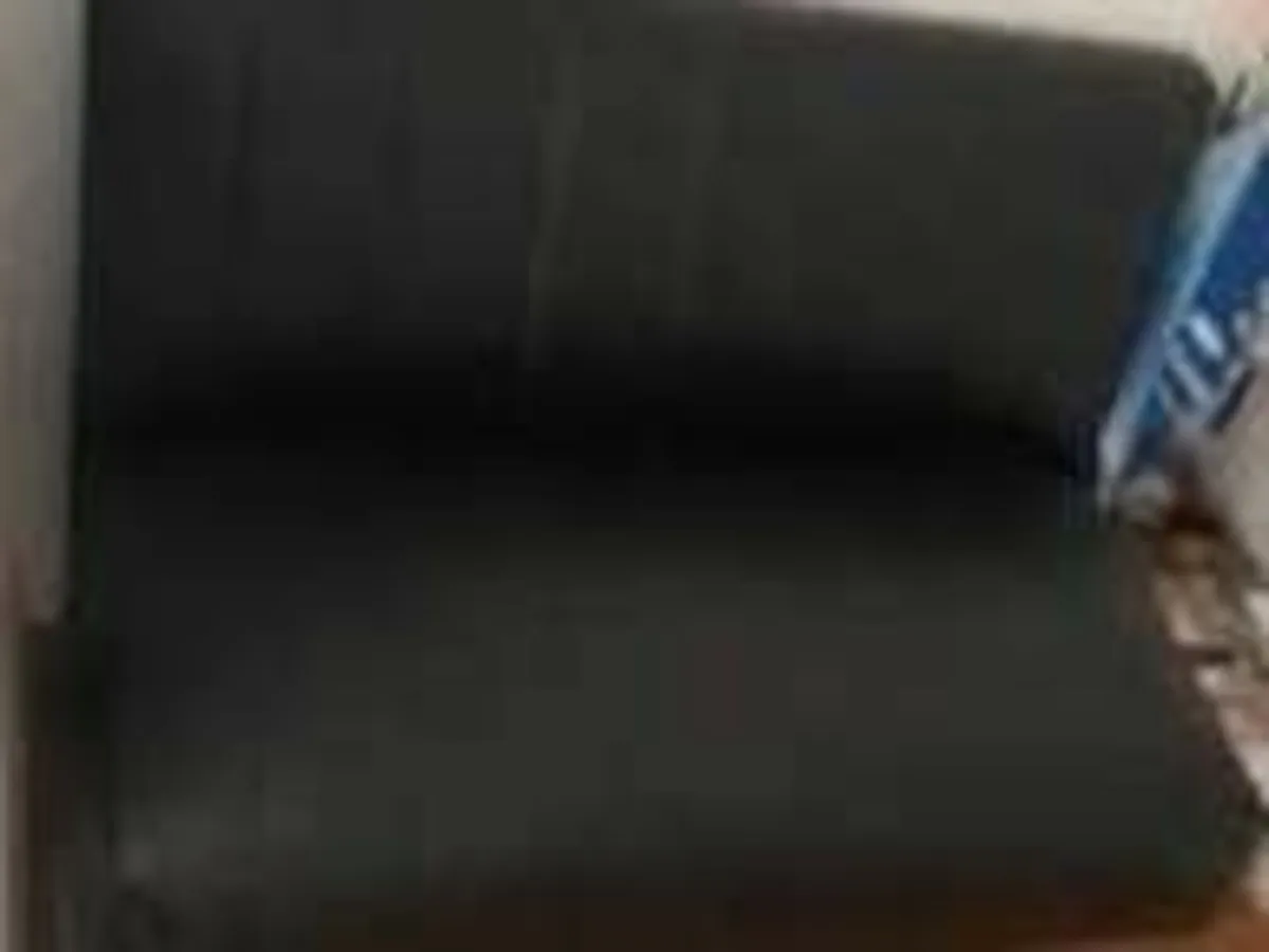 Home Office Compact Leather Sofa Settee. Not Futon - Image 2