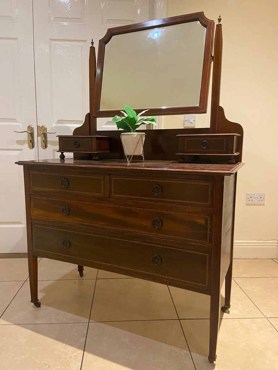 Edwardian inlaid Rosewood dresser - Image 3
