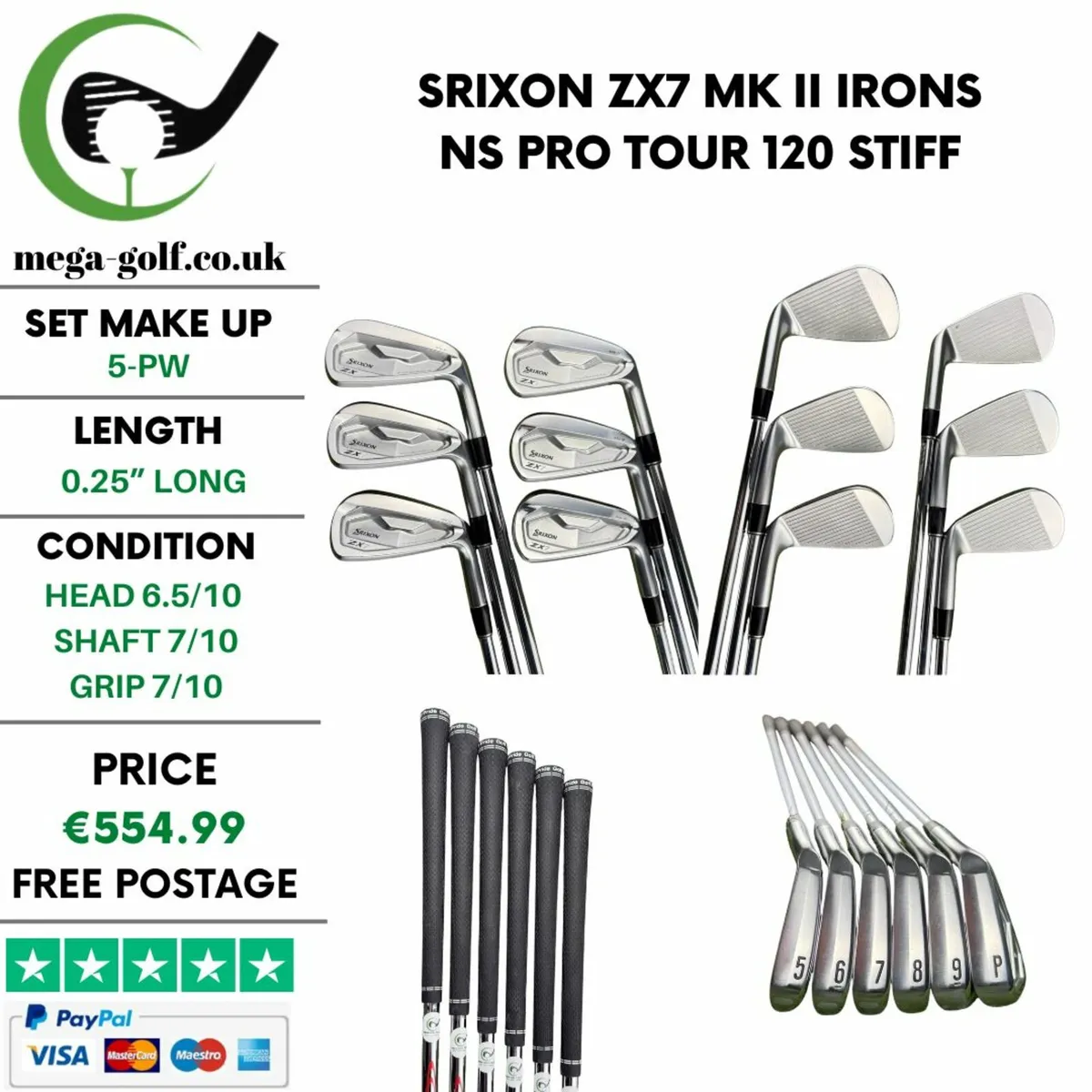 Srixon ZX7 Mk II Irons / 5-Pw / Stiff - Image 1