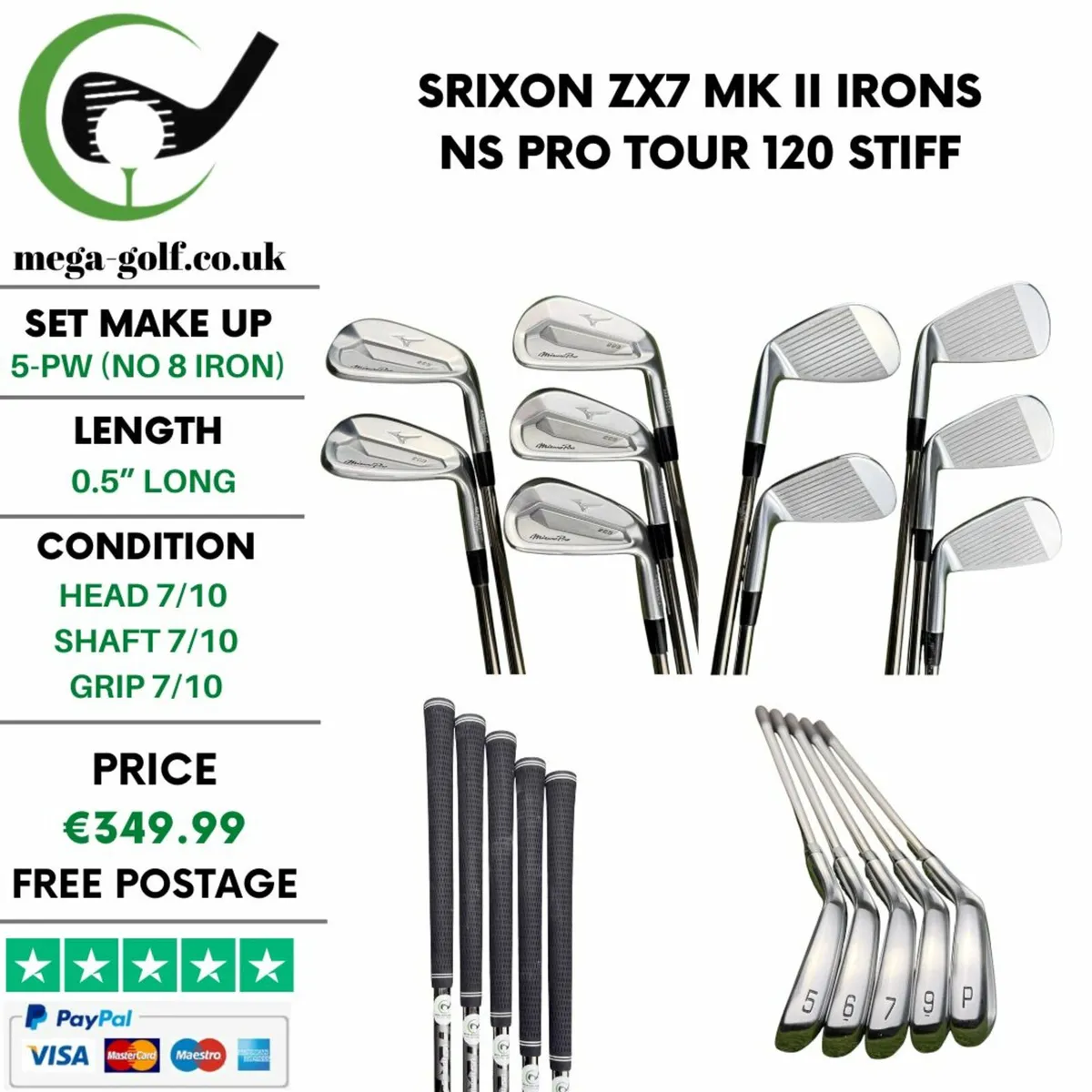 Mizuno Pro 223 Irons / 5-Pw (No 8 Iron) / Regular - Image 1