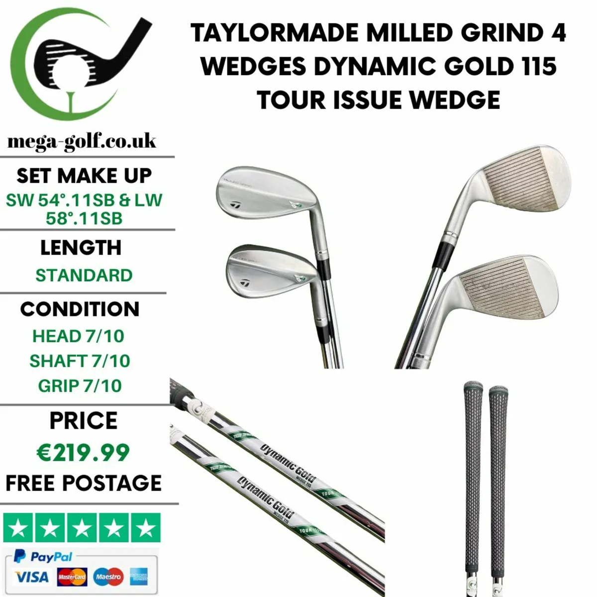 Taylormade Milled Grind 4 Wedges Set - Image 1
