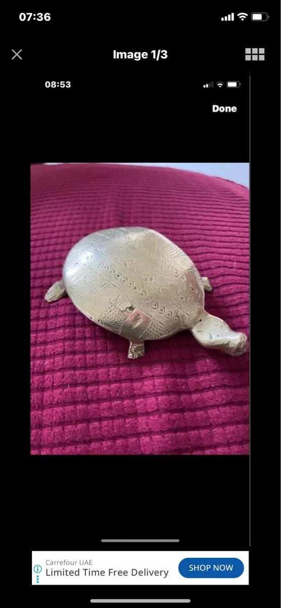 Brass Turtle Paperweight - Image 1