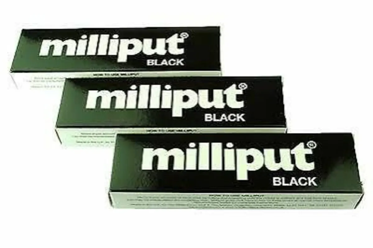3 Black Milliput + 3 Liquid Leather Vinyl Repair - Image 1