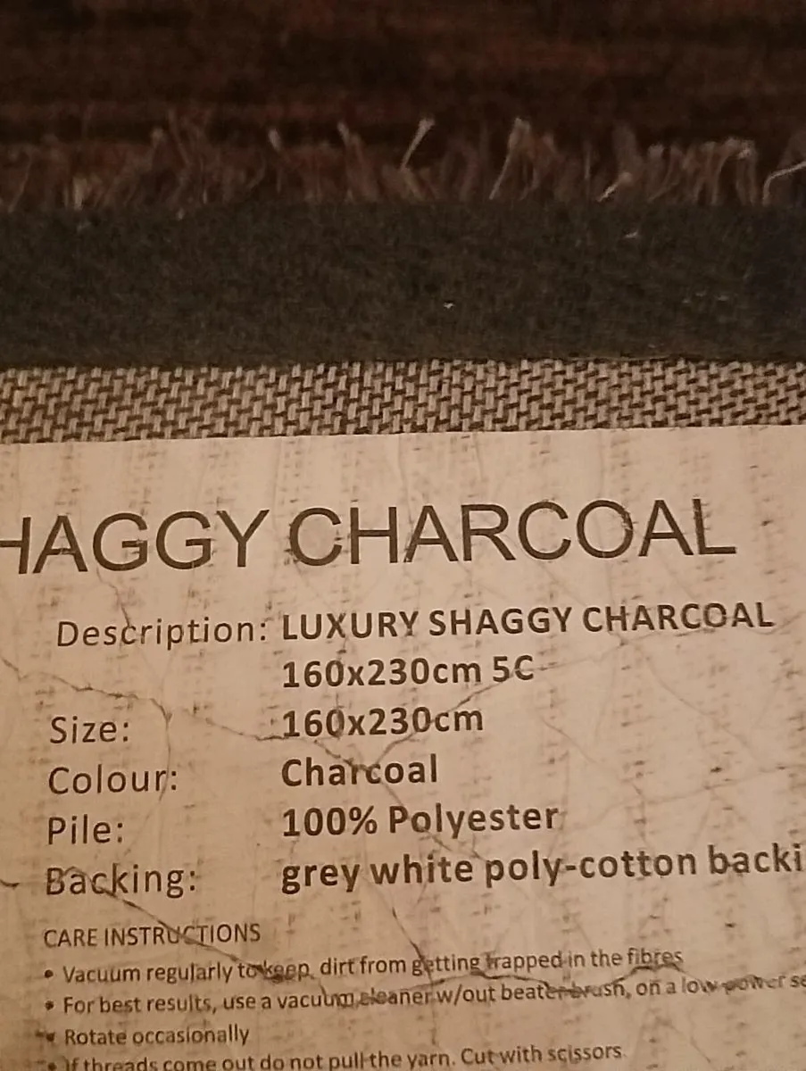 Large gray rug like new 230/160 like new 80 euro - Image 2