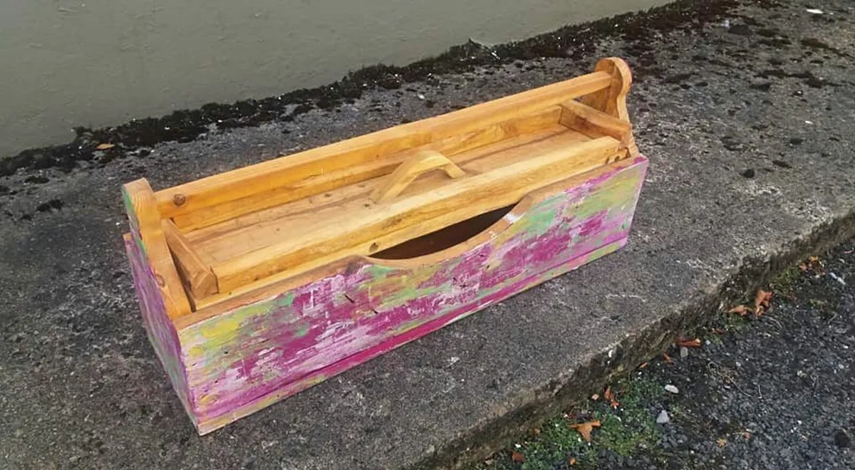 Rustic Old Style Carrier / Toolbox /mem box - Image 1
