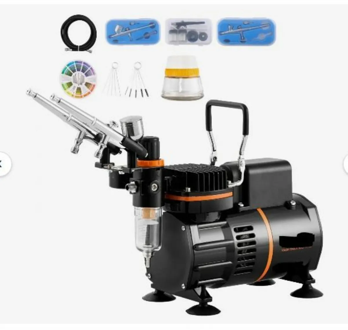 Airbrush Kit, Dual Fan Air Compressor - Image 1