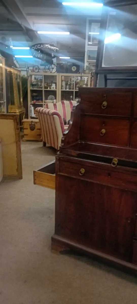 Georgian Mahogany Bank Of Drawers Office Secretair - Image 2