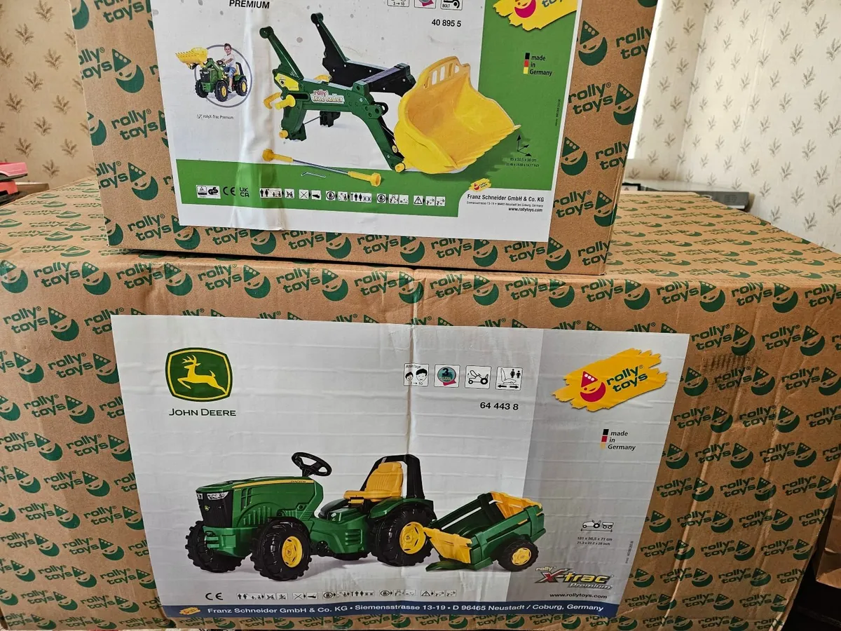 Kids Rolly John Deere Tractor, Trailer & Loader - Image 2