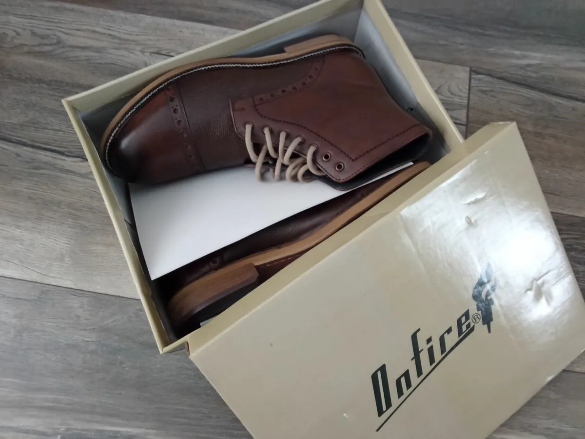 Onfire Brand Mens Leather Textured Boots. - Image 3