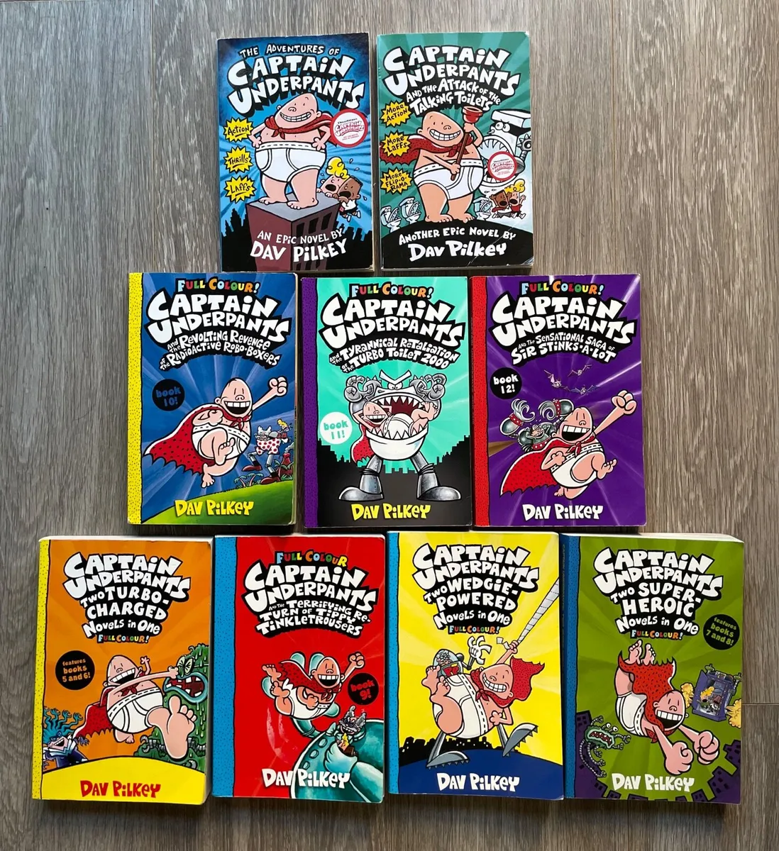 8 Captain Underpants Books