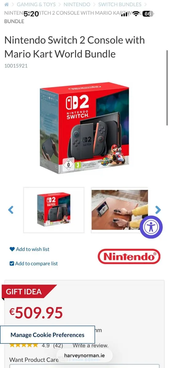 Nintendo switch 2 with Mario Game! New! Last one! - Image 3