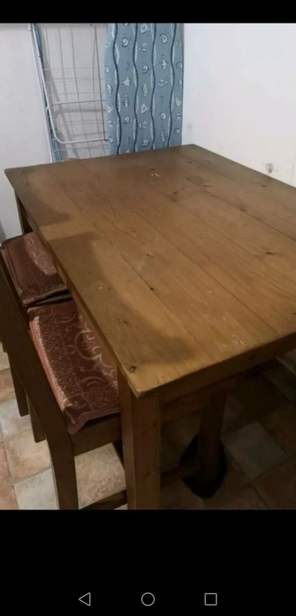 **CLEARANCE** Small Table & 2 Oak Chairs - Image 1