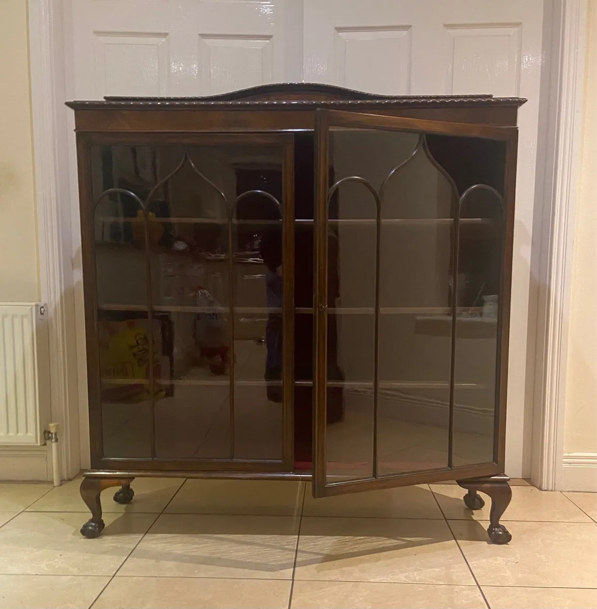 Antique Queen Anne display dresser - Image 1