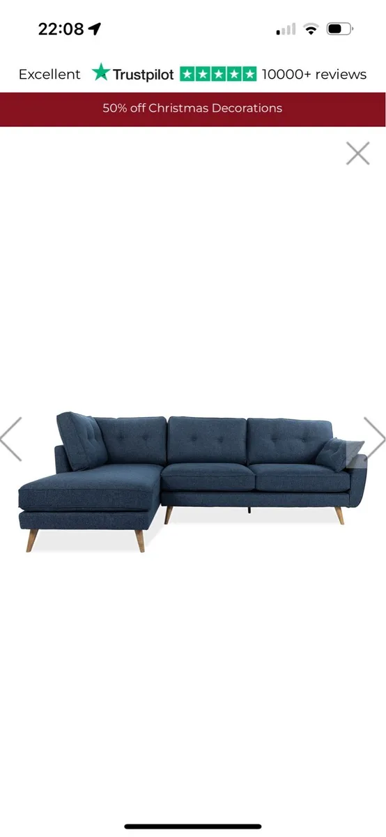 Navy sofa - Image 1