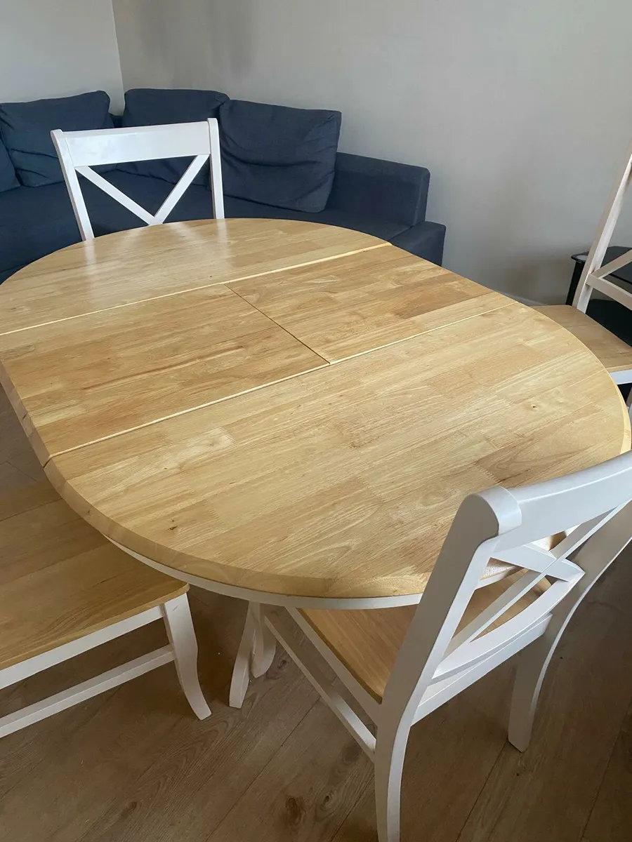 Extendable Dining table and chairs - Image 2