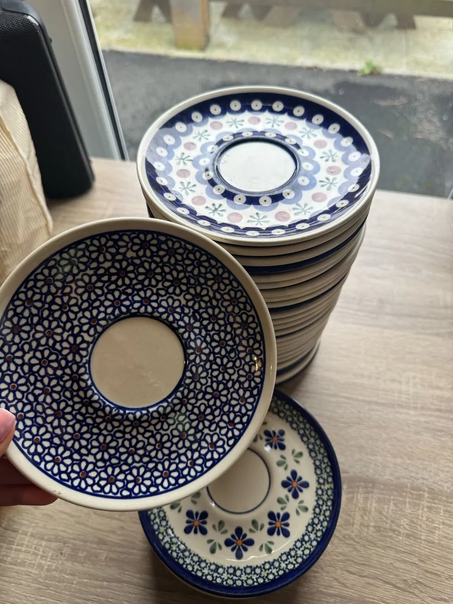 Hande made plates (saucer) Boleslawiec - Image 4