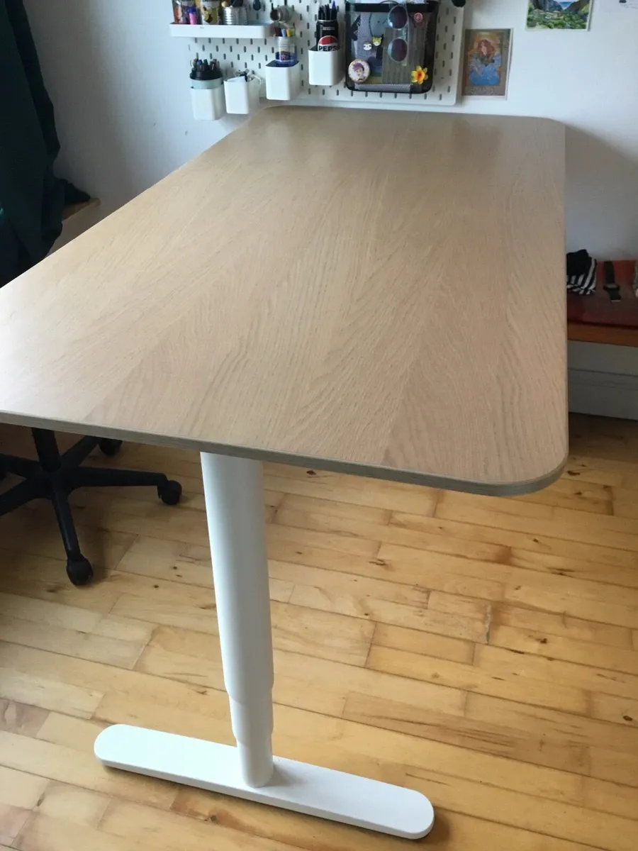 electrically adjustable desk ikea bekant - Image 2