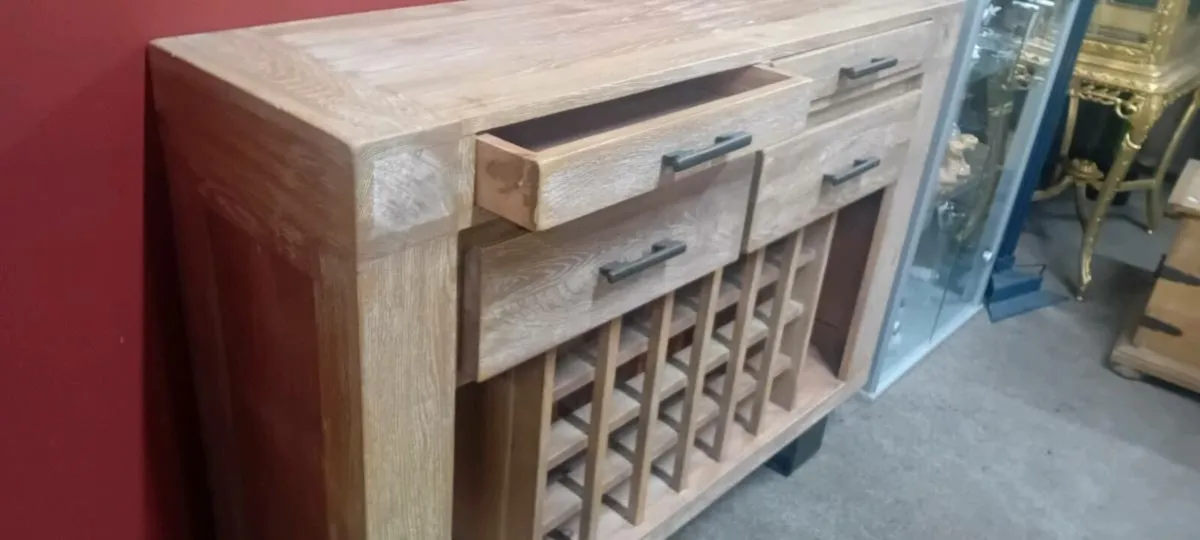 Modern Limed Wood Look Sideboard - Image 1