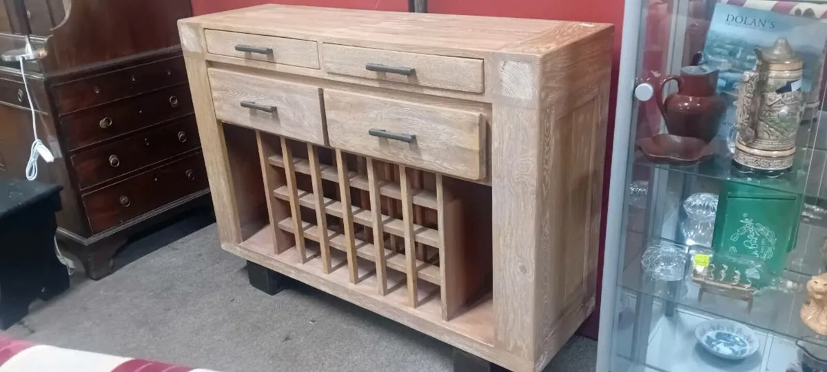 Modern Limed Wood Look Sideboard - Image 2