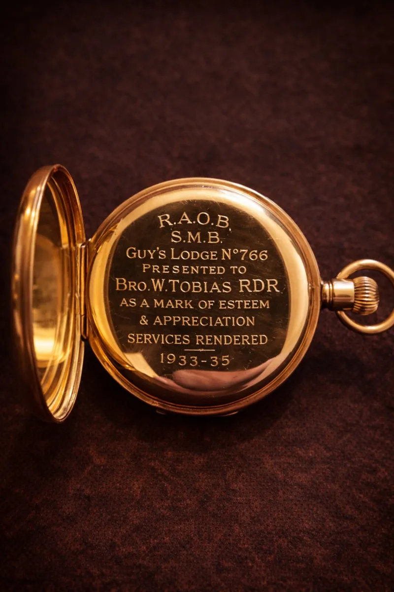 j.w.benson 9k gold pocket watch - Image 3