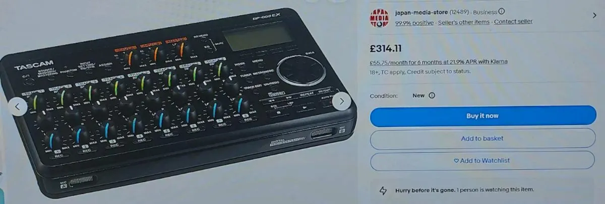 Tascam Digital Multitrack Recording Studio DP-008E - Image 1