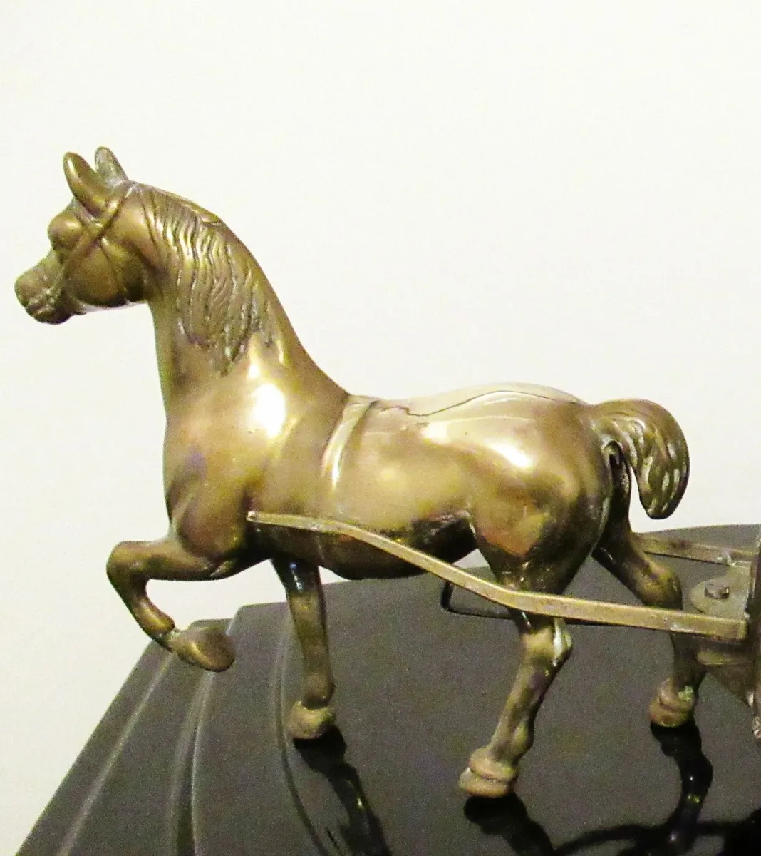 antique brass horse cart cottage pub vintage - Image 1