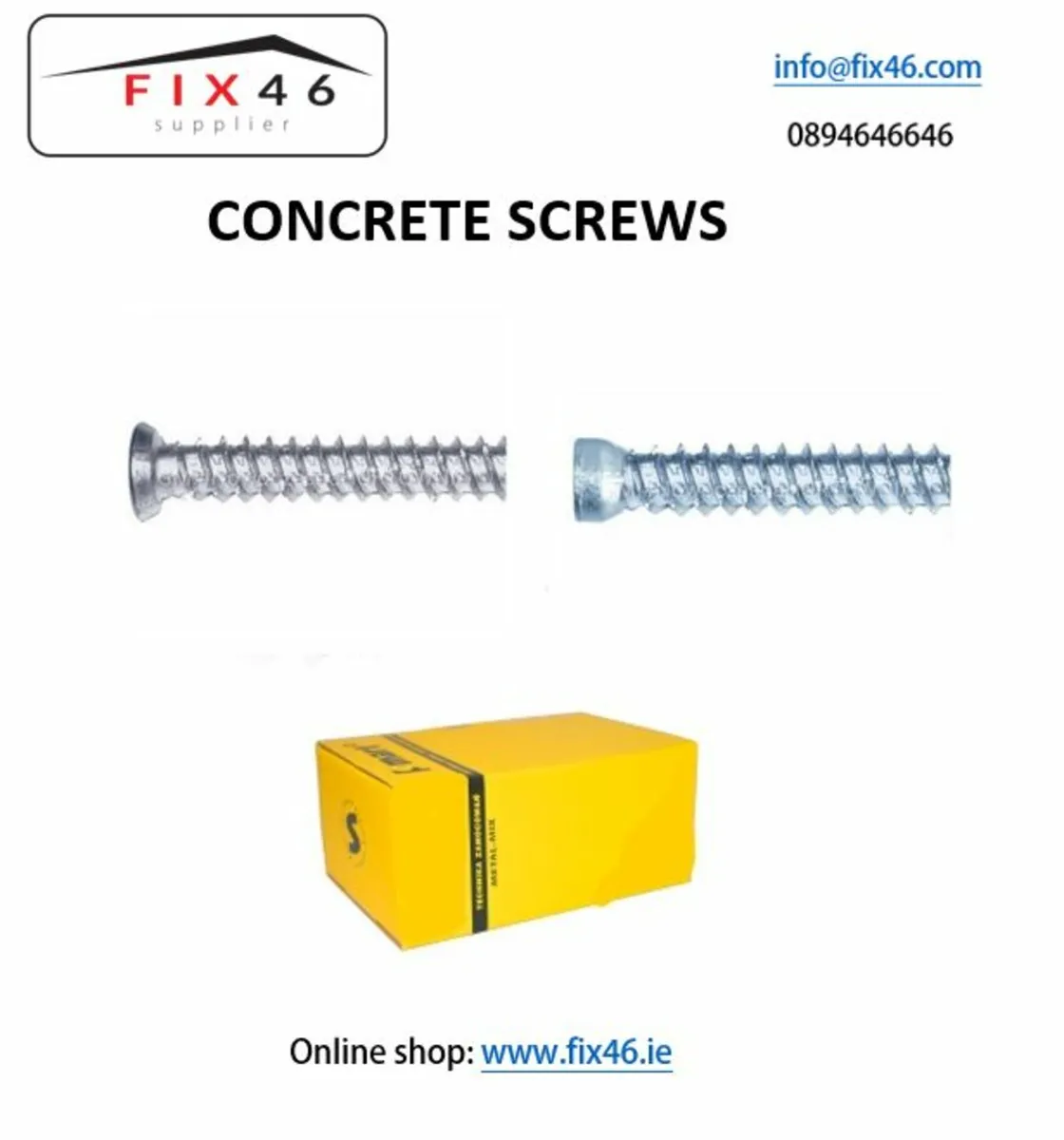Concrete screws, various sizes, BEST PRICES!!! - Image 1