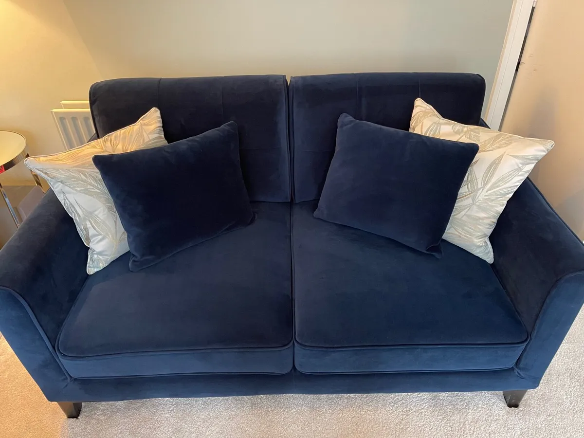 Navy 2 seater Sofa Ez Living Interiors - Image 3
